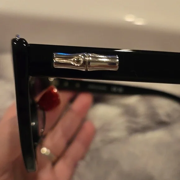 Longchamp Paris Black Cat-Eye Sunglasses with Gradient Lenses Brand New In Case - Picture 5 of 16